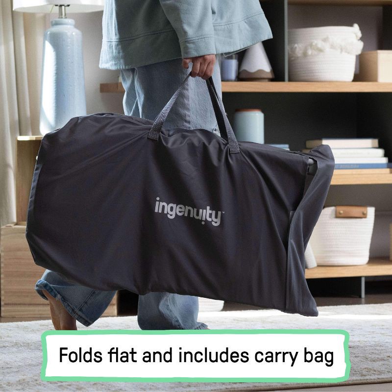 slide 8 of 14, Ingenuity 2-in-1 Happy Belly Rock To Bounce Massage Baby Seat - Chambray, 1 ct