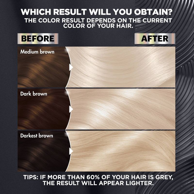 slide 8 of 12, Garnier Nutrisse Ultra Color Charcoal Hair Bleach - PL3 Ultra Cool Platinum, 1 ct