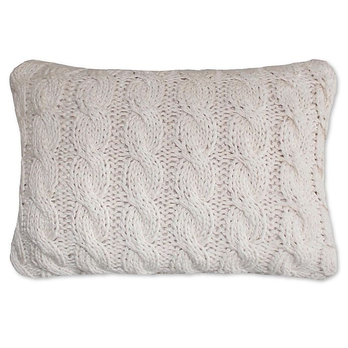 slide 1 of 1, Park B. Smith Classic Cable Oblong Throw Pillow - Linen, 1 ct