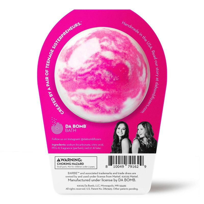 slide 2 of 4, Da Bomb Bath Fizzers Barbie Pink Swirl Bath Bomb - 6.5oz, 6.5 oz