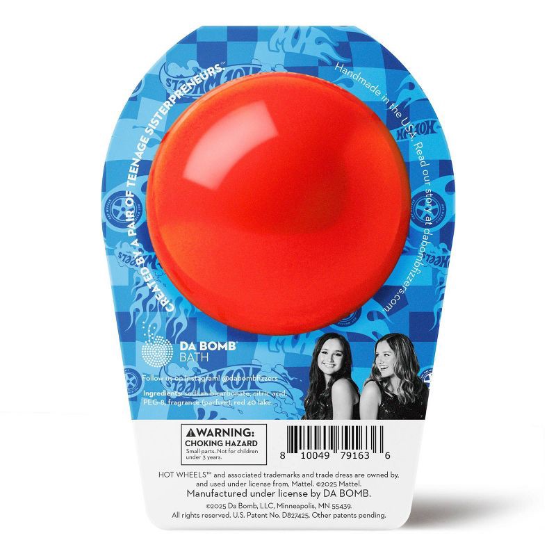 slide 2 of 4, Da Bomb Bath Fizzers Hot Wheels Red Bath Bomb - 6.5oz, 6.5 oz