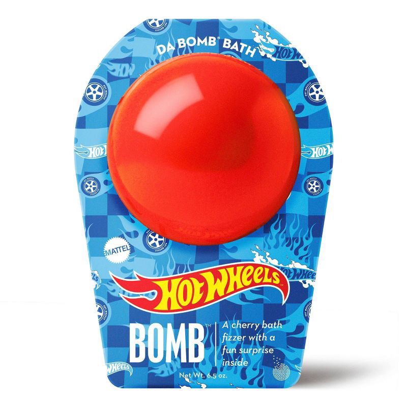 slide 1 of 4, Da Bomb Bath Fizzers Hot Wheels Red Bath Bomb - 6.5oz, 6.5 oz