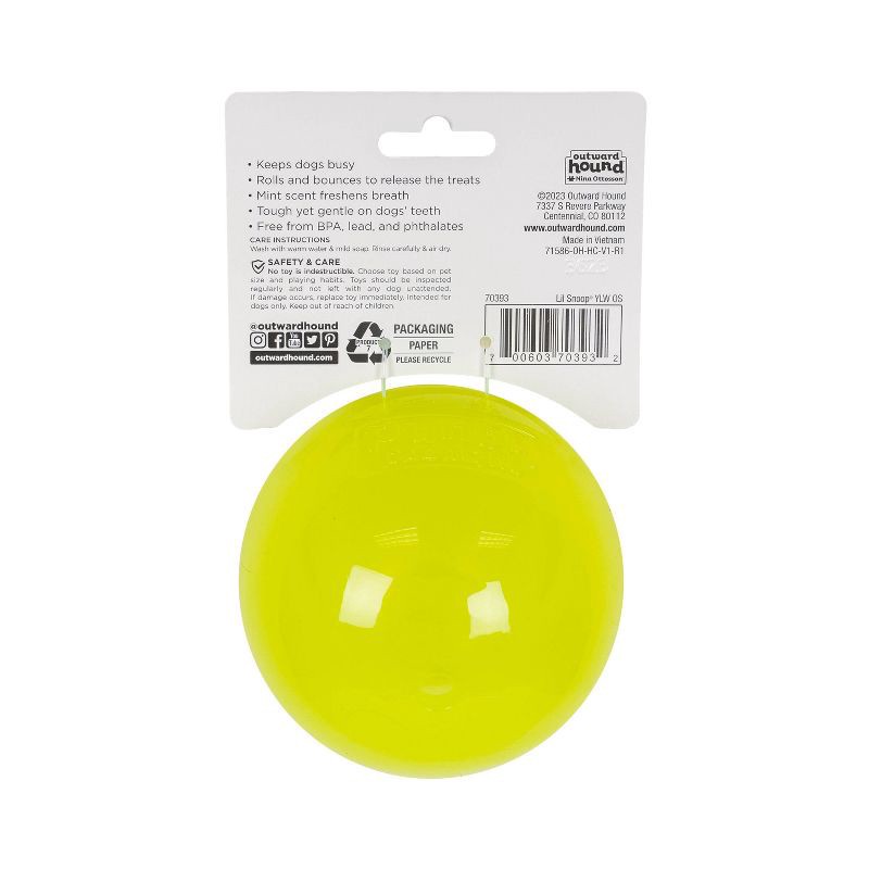 slide 4 of 4, Outward Hound Lil Snoop Treat Stuffer Interactive Dog Toy, 1 ct