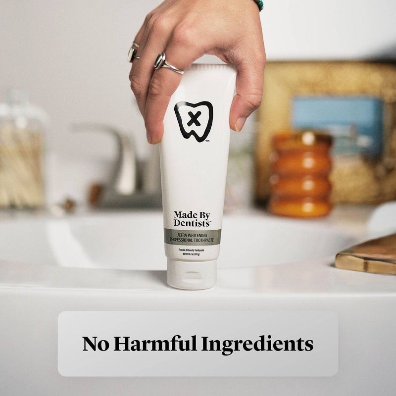 slide 3 of 6, Made By Dentists Ultra Whitening Toothpaste - Fluoride Anticavity Toothpaste - Fresh Mint Flavor - 4.2 oz, 4.2 oz