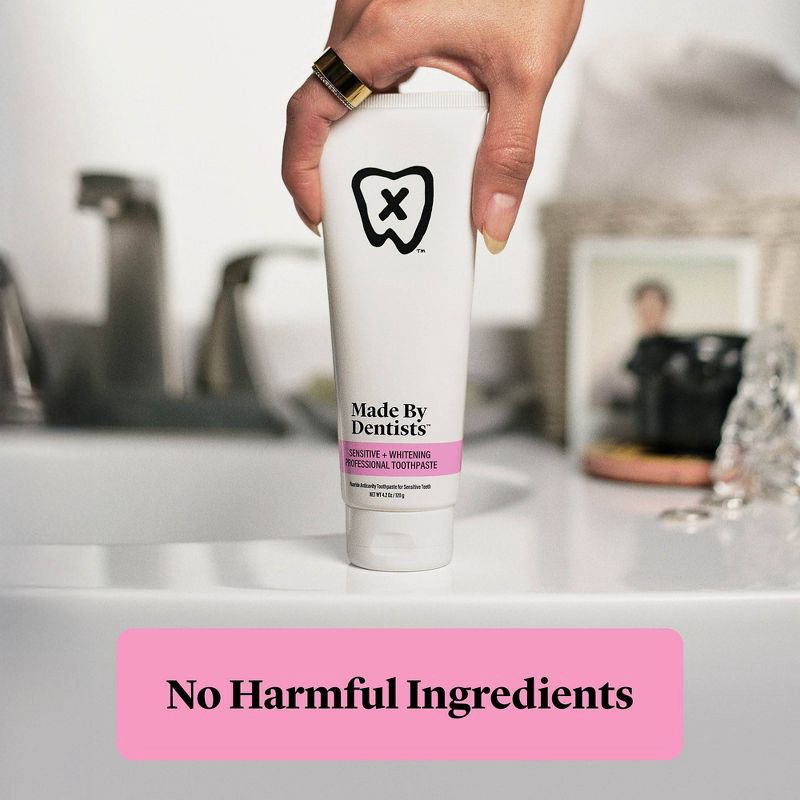 slide 3 of 6, Made By Dentists Sensitive + Whitening Toothpaste - Fluoride Anticavity Toothpaste - Fresh Mint Flavor - 4.2oz, 4.2 oz