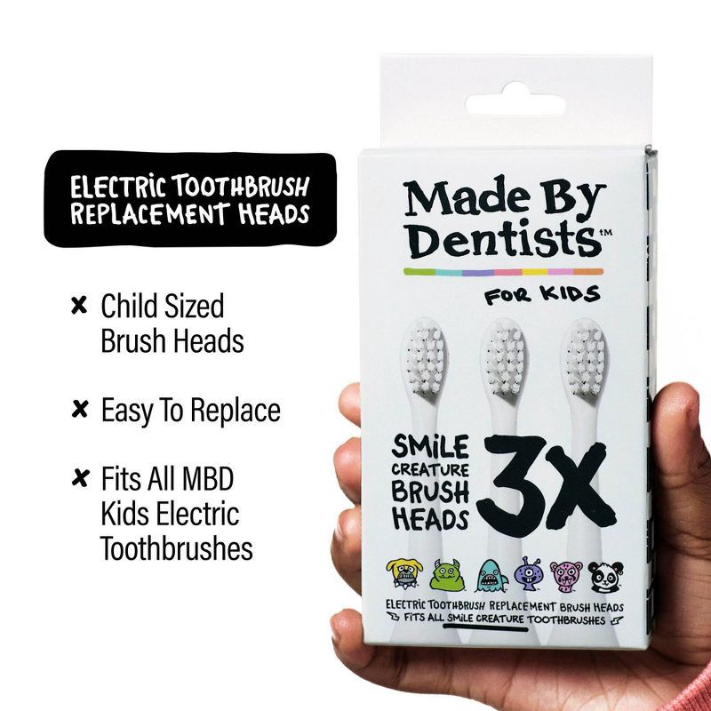 slide 2 of 5, Made by Dentists Kids' Electric Toothbrush Replacement Heads - 3pk, 3 ct