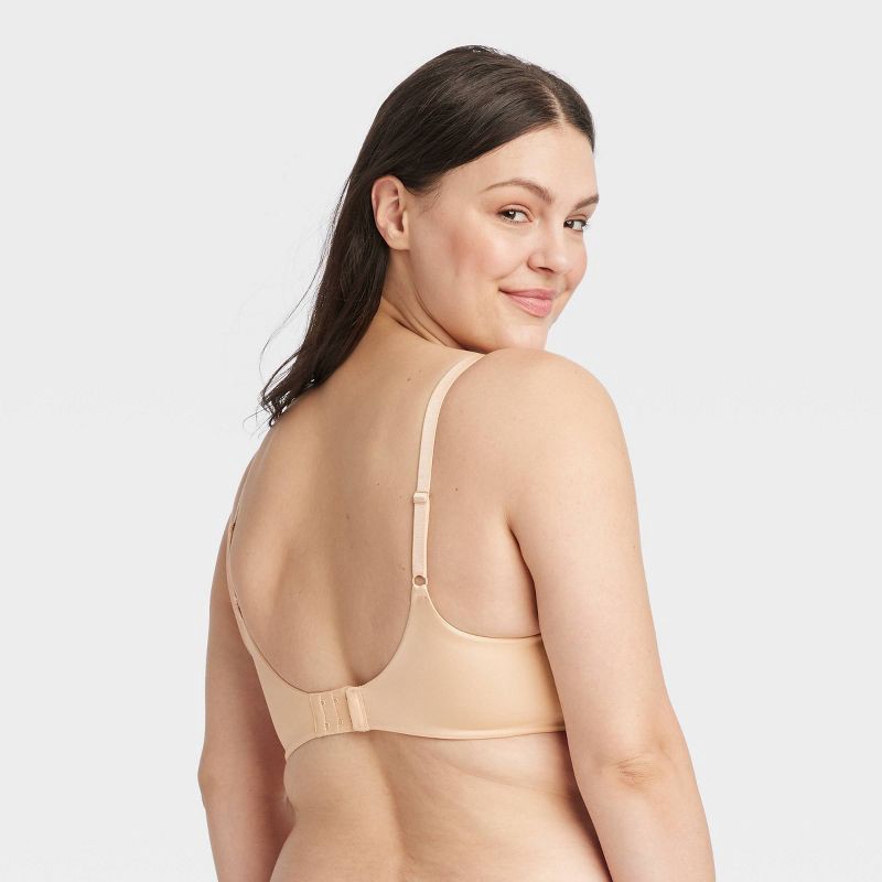 slide 5 of 6, Women's Wirefree Push-Up Bra - Auden™ Beige 36C: Adjustable Strap, Padded Molded Cup, Wireless Design, 1 ct