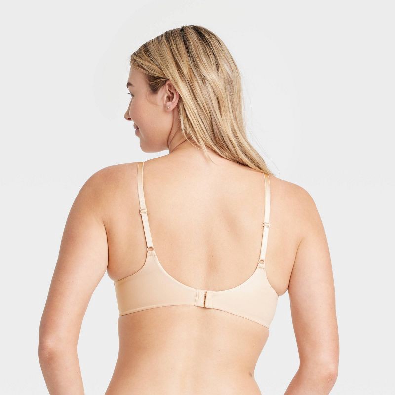 slide 2 of 6, Women's Wirefree Push-Up Bra - Auden™ Beige 34DD: Adjustable Strap, Padded Molded Wireless Cup, 1 ct
