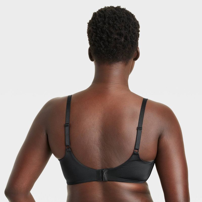 slide 5 of 5, Women's Wirefree Push-Up Bra - Auden™ Black 38D: Wireless, Padded, Adjustable Straps, 1 ct