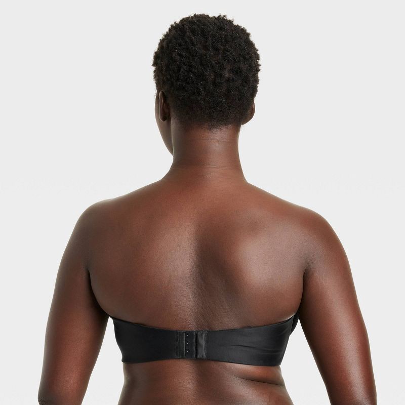slide 5 of 5, Women's Lightly Lined Strapless Bra - Auden™ Black 34D: High Support, Adjustable Back Closure, Mesh Liner, Hand Wash, 1 ct