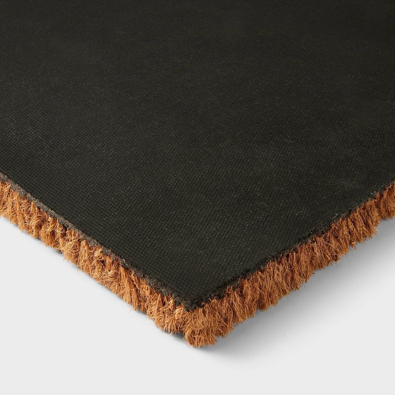 slide 3 of 3, Hilton Carter for Target 1'8"x4' Home Grown Rectangular Outdoor Door Mat Black, 1 ct