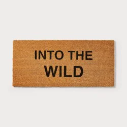 Hilton Carter for Target 1'8"x4' Into The Wild Rectangular Outdoor Door Mat Black