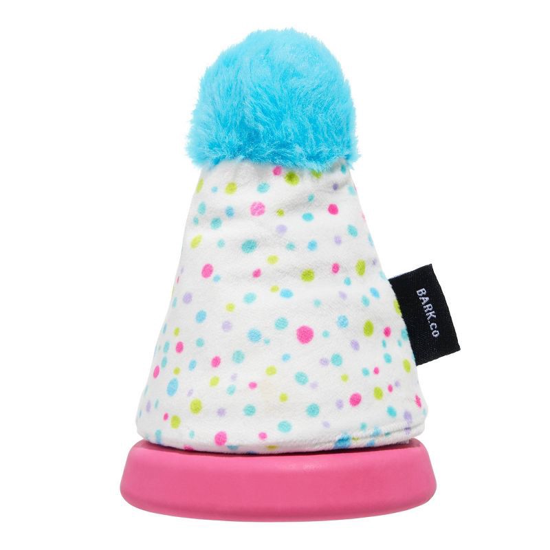 slide 2 of 8, BARK Super Chewer Treat Yourself Party Hat Dog Treat Dispenser Toy, 1 ct
