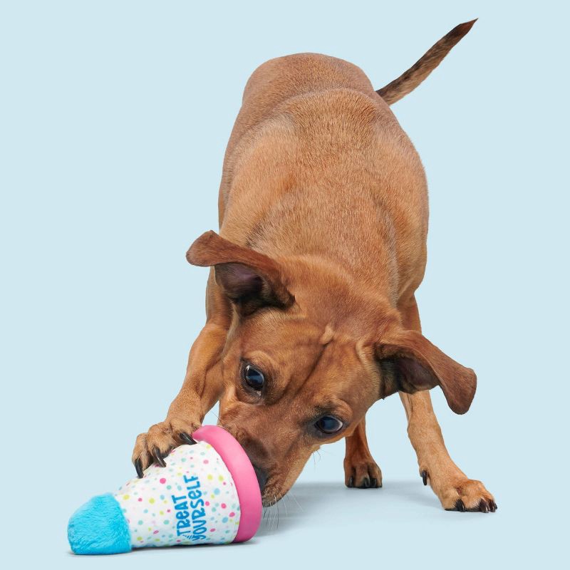 slide 6 of 8, BARK Super Chewer Treat Yourself Party Hat Dog Treat Dispenser Toy, 1 ct