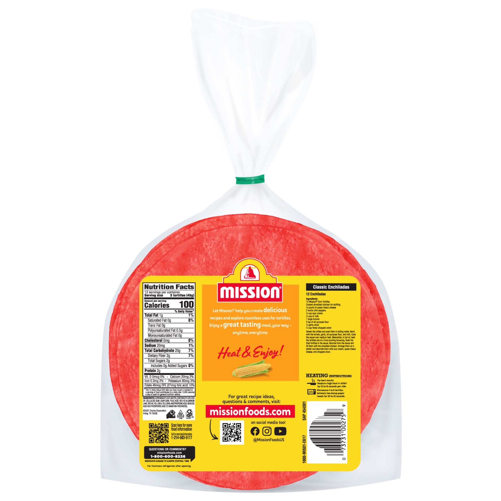 slide 3 of 5, Mission Red Tortillas, 19.2 oz