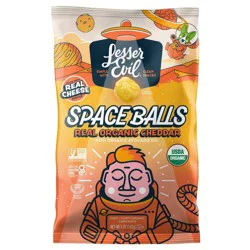 LesserEvil Real Organic Cheddar Spaceballs - 5oz