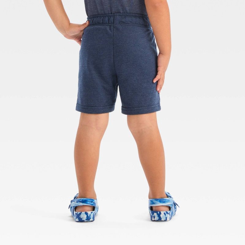 slide 2 of 3, Toddler Boys' Pull-On Above Knee Shorts - Cat & Jack™ Navy Blue 2T: Elastic Waistband, 1 ct