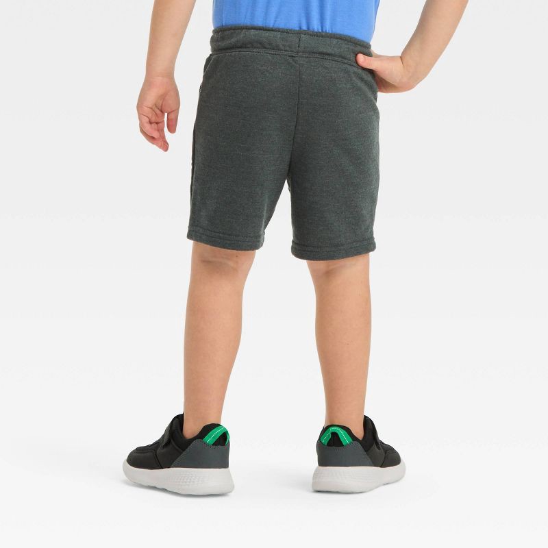 slide 2 of 3, Toddler Boys' Pull-On Above Knee Shorts - Cat & Jack™ Charcoal Gray 2T: Elastic Waistband, 1 ct