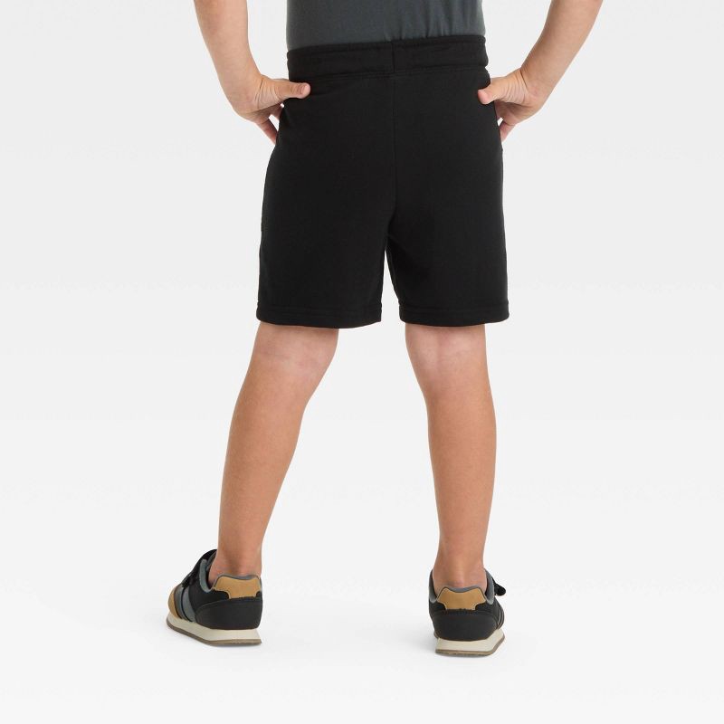 slide 2 of 3, Toddler Boys' Pull-On Above Knee Shorts - Cat & Jack™ Black 2T: Cotton Blend, Elastic Waist, Inside Pocket, Machine Washable, 1 ct