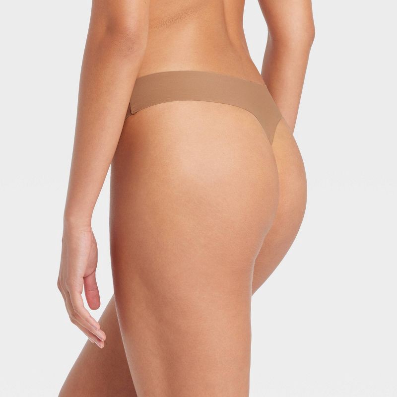 slide 2 of 5, Women's Invisible Edge Thong - Auden™ Brown M, 1 ct