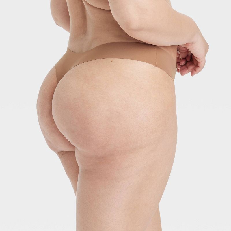 slide 5 of 5, Women's Invisible Edge Thong - Auden™ Brown M, 1 ct