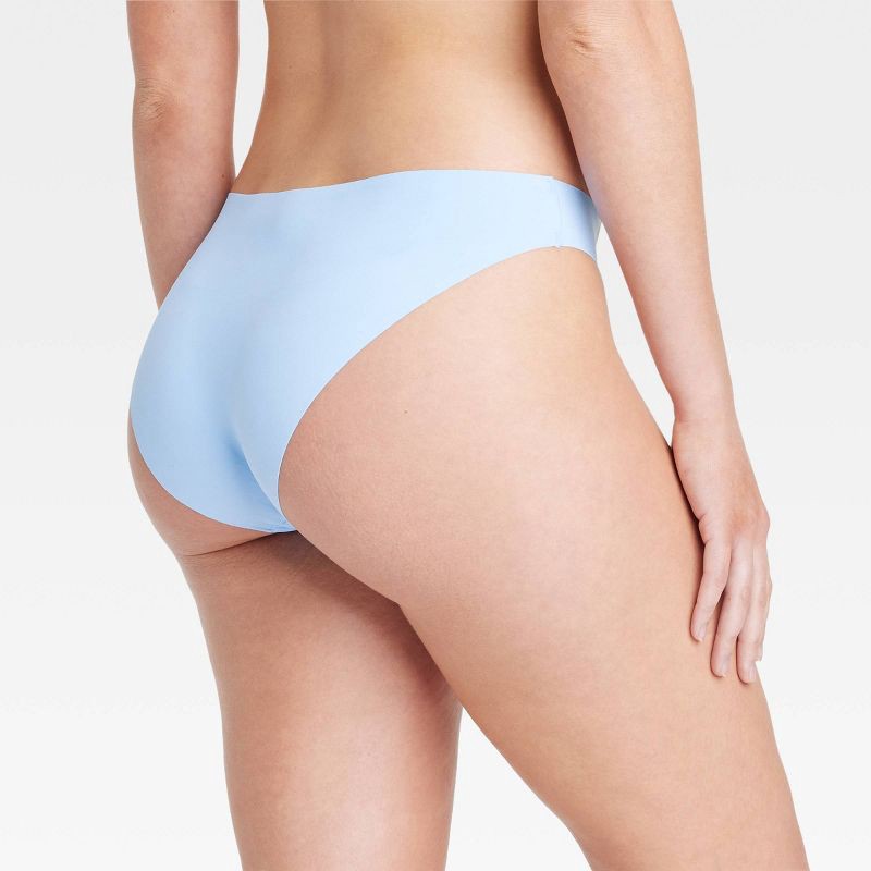 slide 2 of 5, Women's Invisible Edge Bikini Underwear - Auden™ Blue M, 1 ct