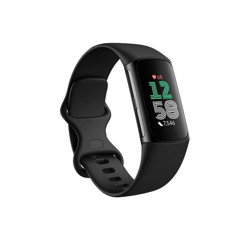 slide 1 of 6, Fitbit Charge 6 - Obsidian / Black Aluminum, 1 ct