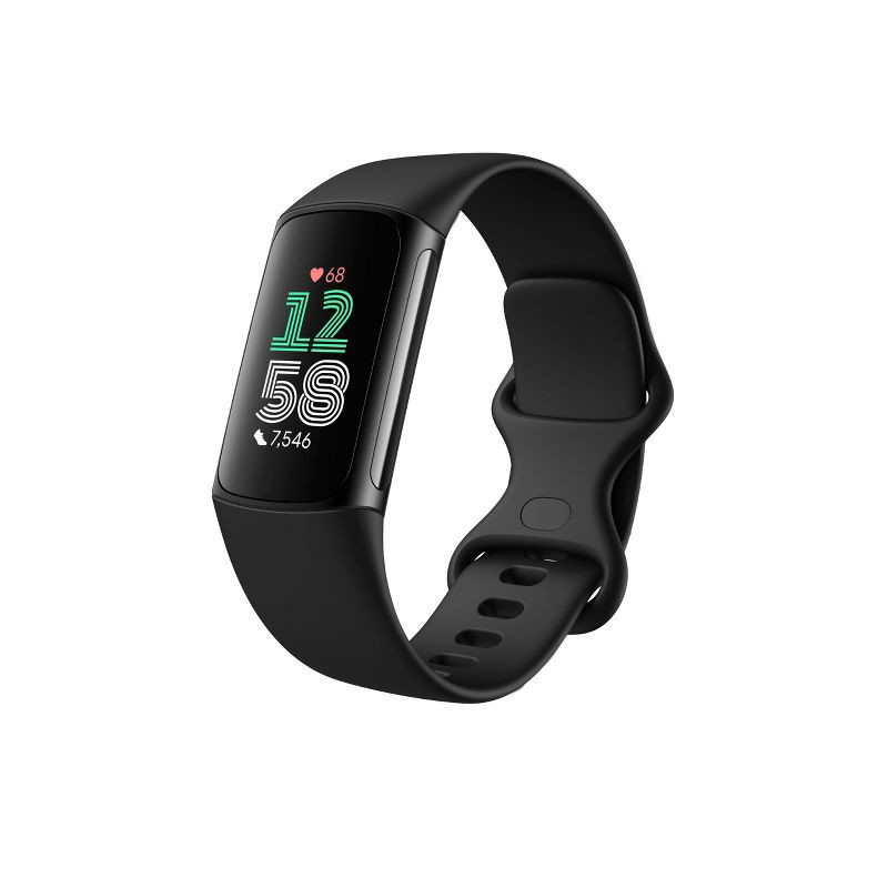 slide 1 of 6, Fitbit Charge 6 - Obsidian / Black Aluminum, 1 ct