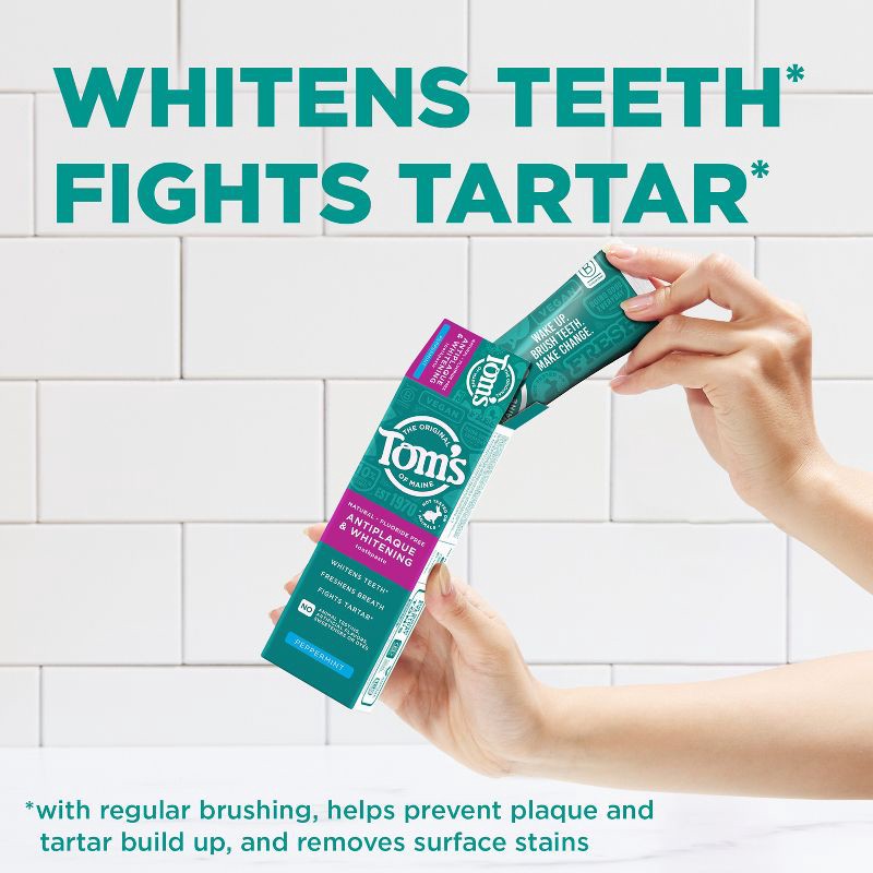 slide 2 of 6, Tom's of Maine Antiplaque and Whitening Toothpaste - 4.5oz/3pk, 3 ct; 4.5 oz