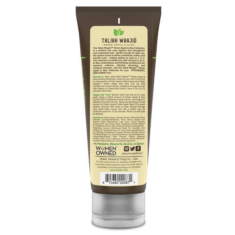 slide 6 of 7, Taliah Waajid Green Apple & Aloe Nutrition Curl So Soft Conditioner - 10 fl oz, 10 fl oz