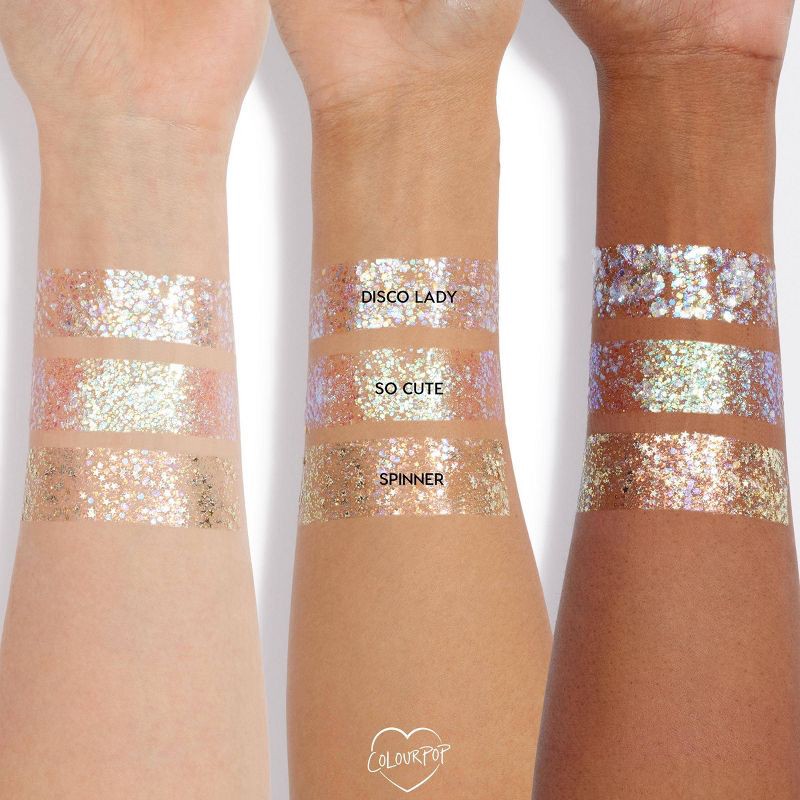 slide 4 of 5, ColourPop Glitterally Obsessed Body Glitter Gel - Spinner - 0.58oz, 0.58 oz