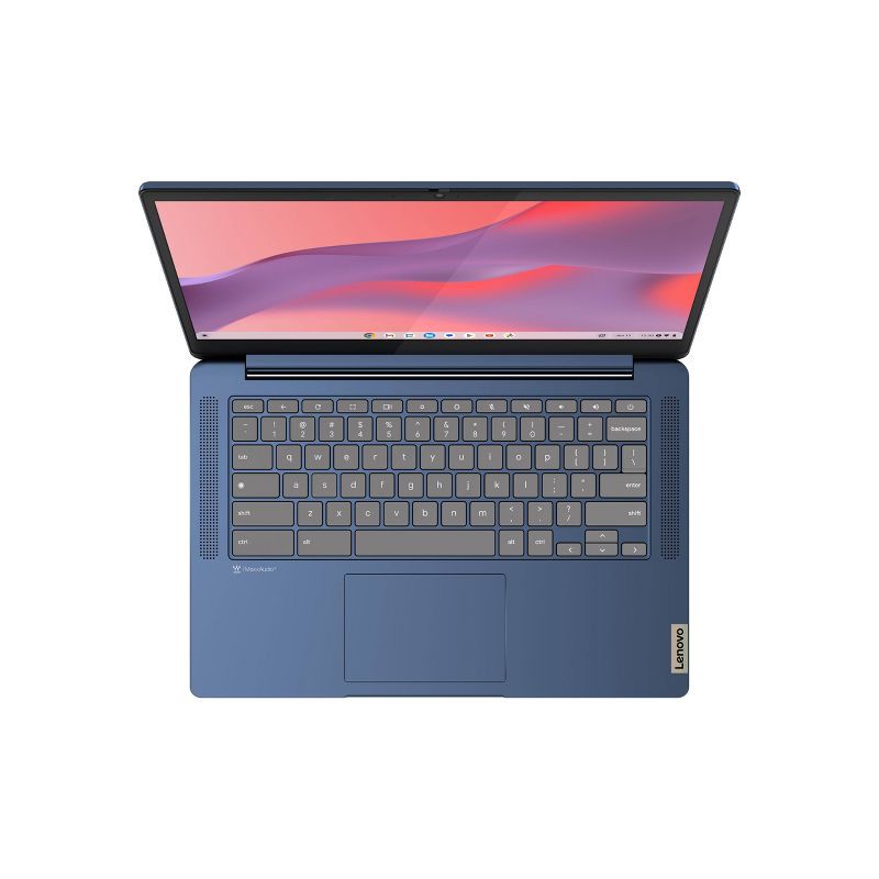 slide 15 of 16, Lenovo Slim 14" Chromebook - Mediatek Processor - 4GB RAM - 64GB Flash Storage - Blue (82XJ002DUS), 1 ct