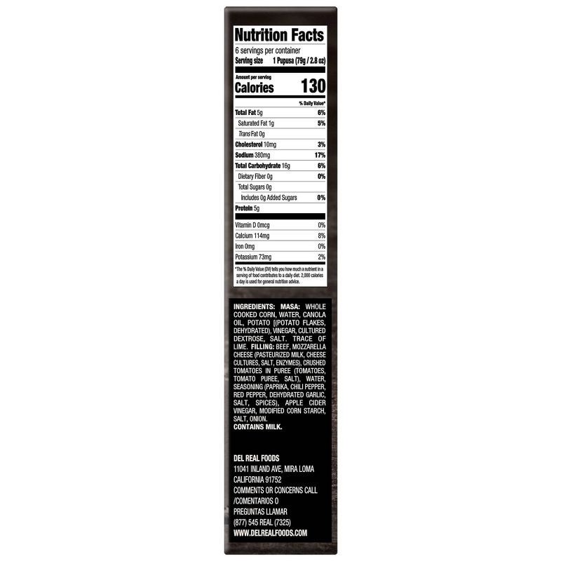 slide 4 of 8, Del Real Foods Gluten Free Mini Pupusas Birria & Cheese - 16.8oz, 16.8 oz