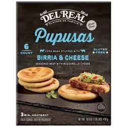 Del Real Foods Gluten Free Mini Pupusas Birria & Cheese - 16.8oz