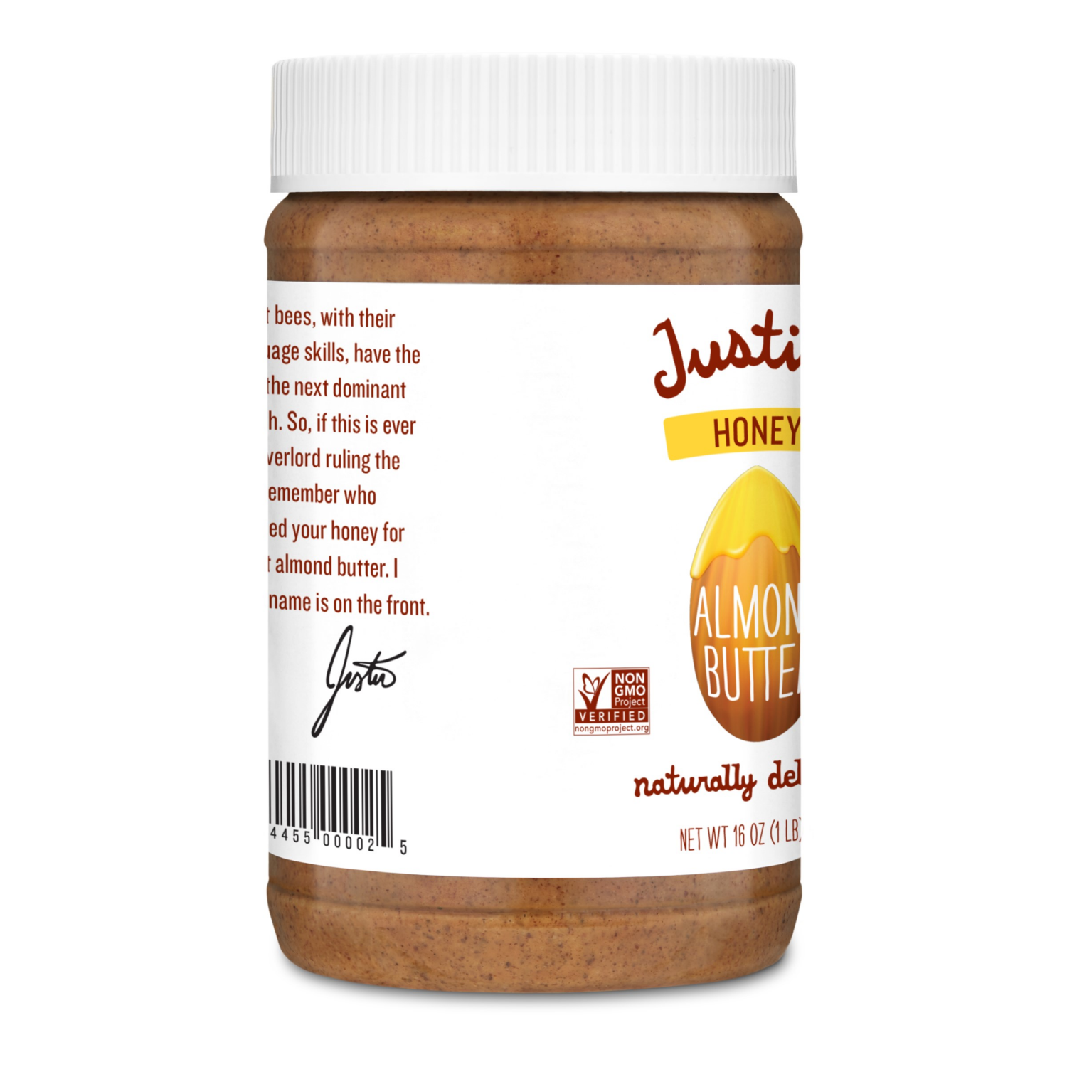 slide 3 of 4, Justin's Honey Almond Butter - 16 oz, 1 ct