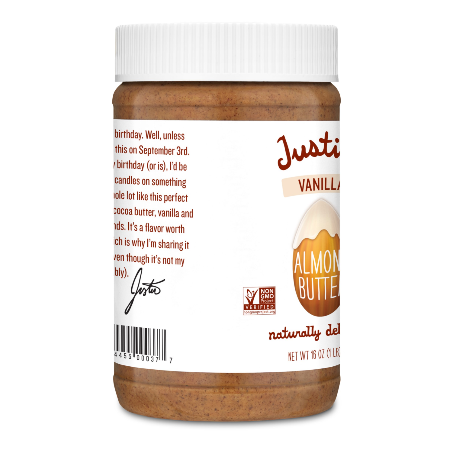 slide 3 of 4, Justin's Vanilla Almond Butter - 16 oz, 16 oz