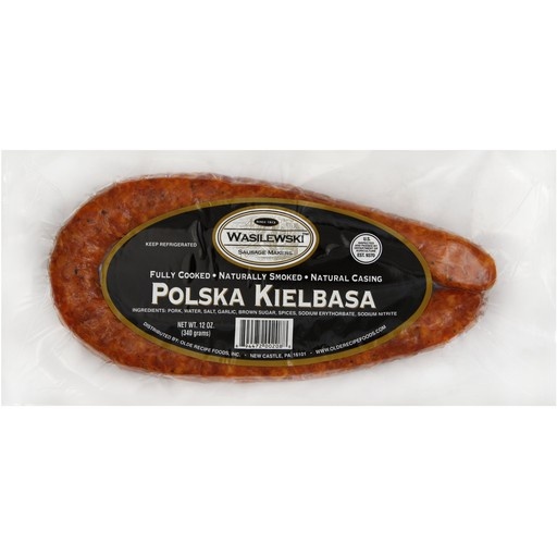 slide 1 of 1, Wasilewski Polska Kielbasa, Natural Casing, Hardwood Smoked, 12 oz