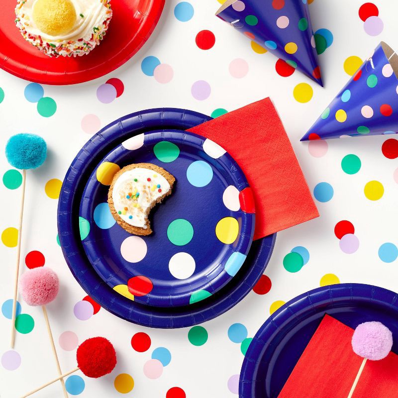slide 2 of 3, 10ct 5" Confetti Dots Party Hats - Spritz™, 10 ct