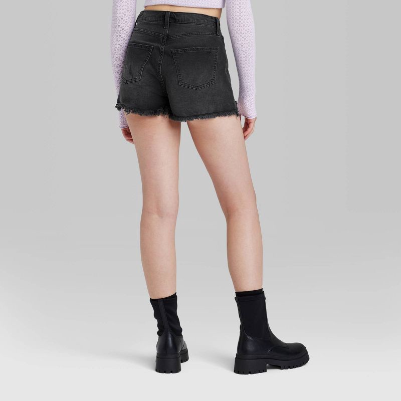 Women's High-Rise EasyRigid Cutoff Jean Shorts Wild Fable™ Black