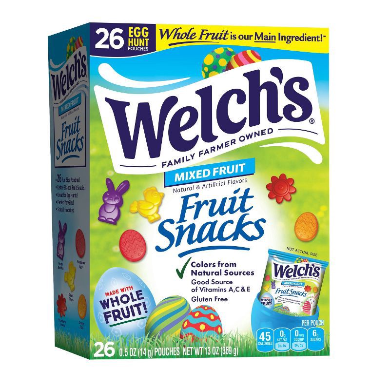 slide 1 of 7, Welch's Mixed Easter Fruit Easter Fruit Snacks Egg Hunt - 13oz/26ct, 13 oz, 26 ct