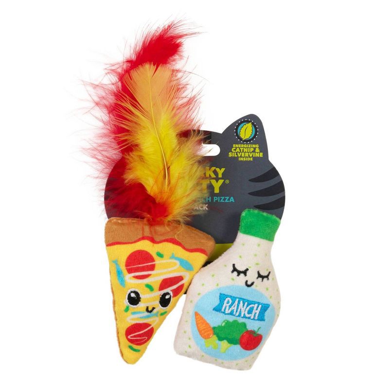 slide 1 of 5, Quirky Kitty Rowdy Ranch Pizza Cat Toy - 2pk, 2 ct