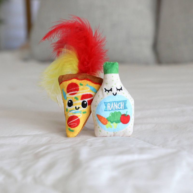 slide 4 of 5, Quirky Kitty Rowdy Ranch Pizza Cat Toy - 2pk, 2 ct