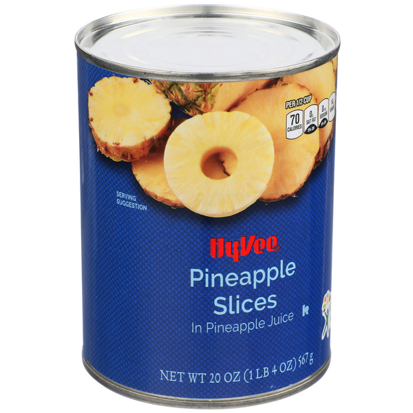 slide 1 of 1, Hy-vee Pineapple Slices In Pineapple Juice, 20 oz