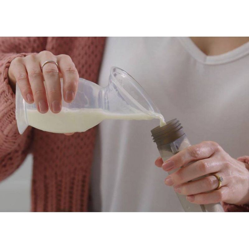 slide 4 of 6, haakaa Breast Pump with Suction Base and White Flower Stopper - 4oz, 4 oz