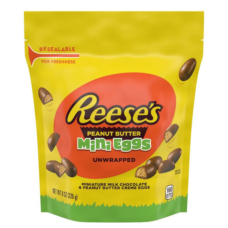 slide 2 of 7, Reese's Milk Chocolate Peanut Butter Crème Easter Candy Mini Eggs - 8oz, 8 oz