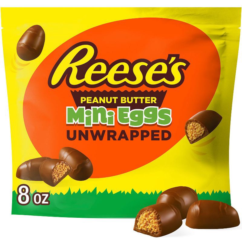 slide 1 of 7, Reese's Milk Chocolate Peanut Butter Crème Easter Candy Mini Eggs - 8oz, 8 oz