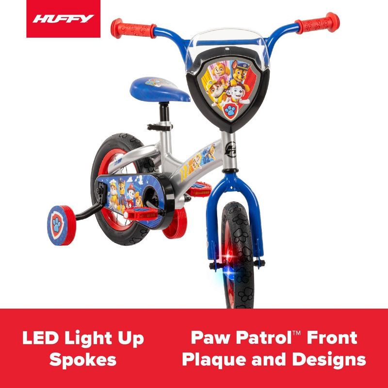 slide 13 of 15, PAW Patrol Kids' Bike - 12" Wheels - LED Lights - Blue, 1 ct
