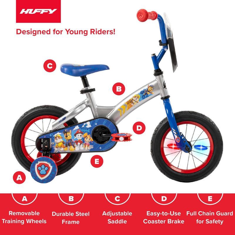 slide 14 of 15, PAW Patrol Kids' Bike - 12" Wheels - LED Lights - Blue, 1 ct