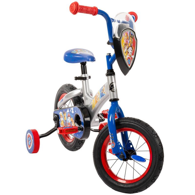 slide 4 of 15, PAW Patrol Kids' Bike - 12" Wheels - LED Lights - Blue, 1 ct