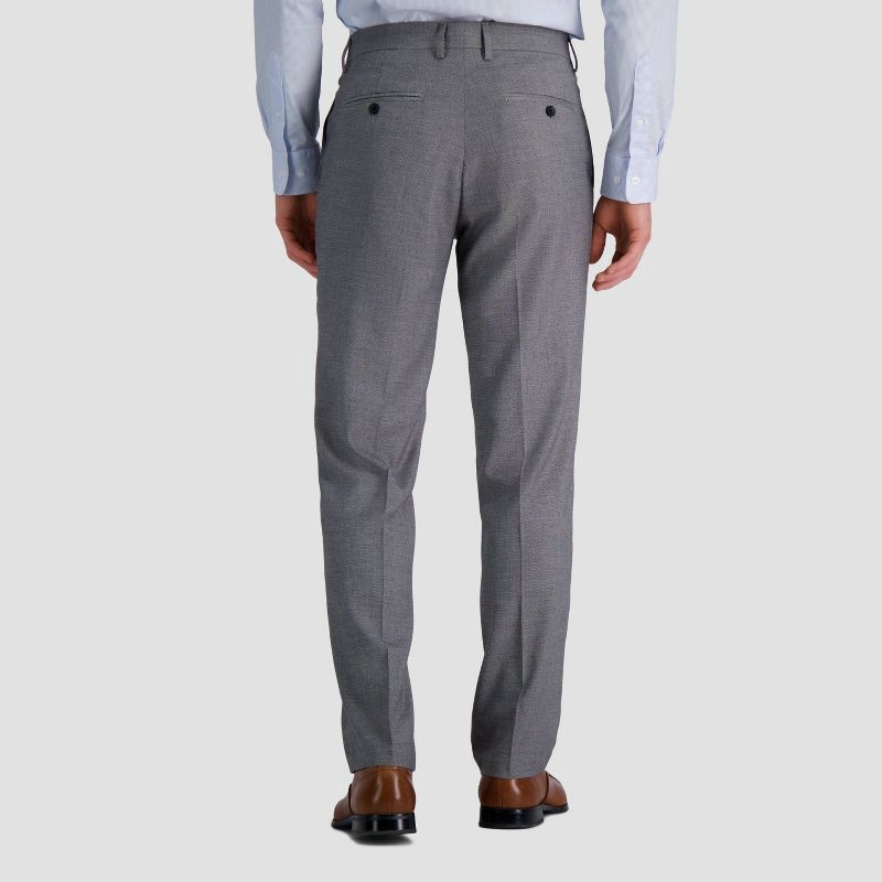slide 3 of 4, Haggar H26 Men's Tailored Fit Stretch Suit Pants - Gray 42x30: Midweight Polyester Blend, Straight Leg, Machine Washable, 1 ct